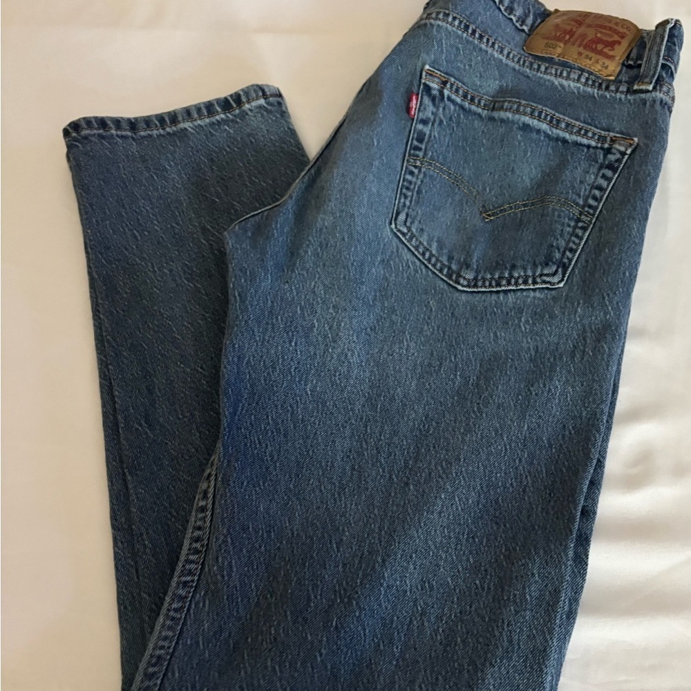 Levi's 502 Straight Fit Blue Jeans - Picture 4 of 6